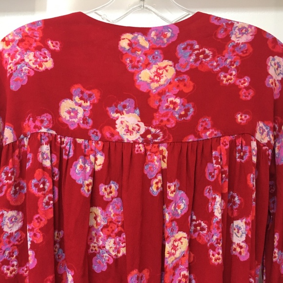 EUC Free People Forties Feels Floral Bell Sleeve Lace Bodysuit - Picture 10 of 11